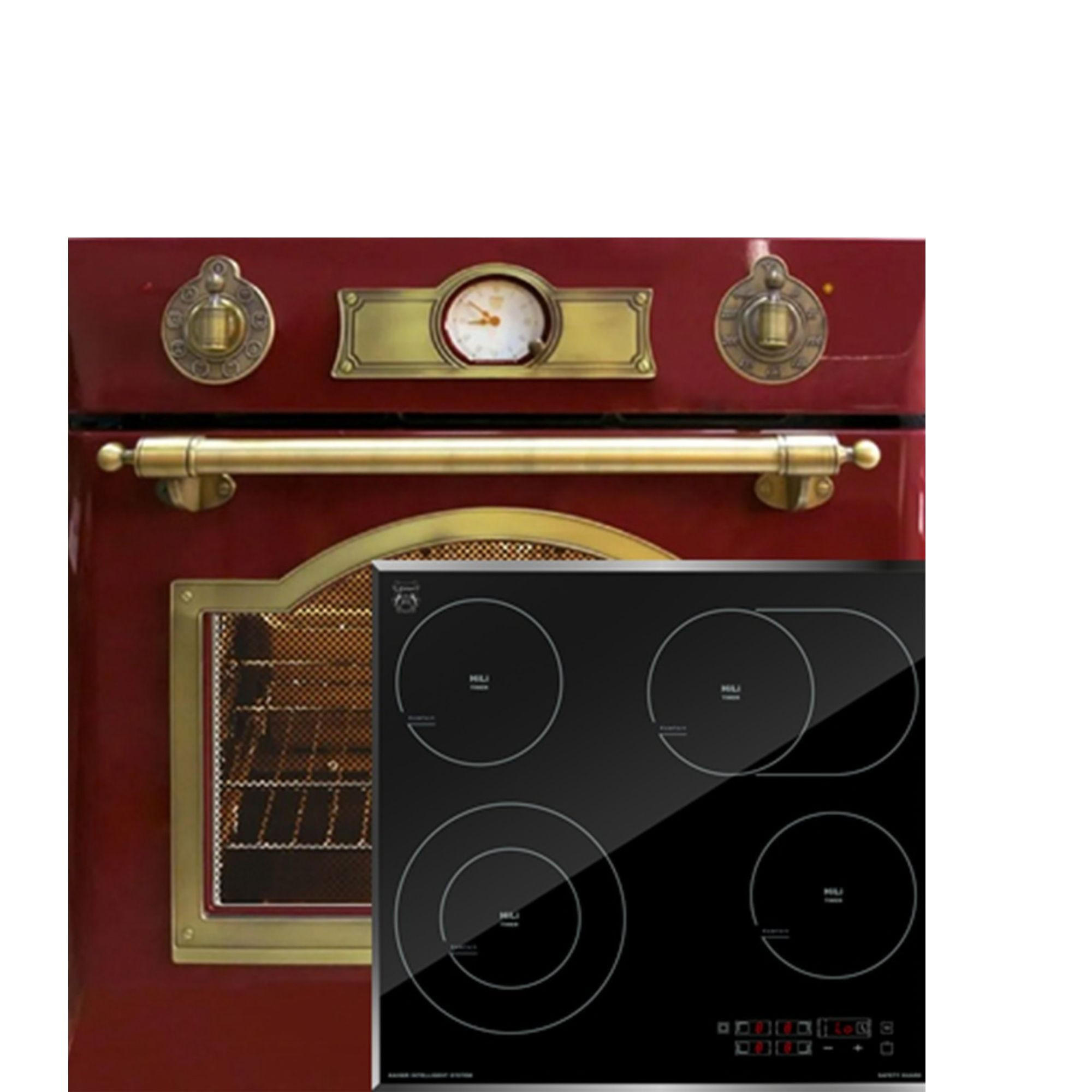 Kaiser Küchengeräte Elektro-Einbau-Backofen Rot 59.4x59.4x56.6 cm
