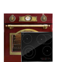 ELEKTRO-EINBAU-BACKOFEN 60 cm EH 6355 RotEm+KCT 6115 F Glaskeramik-Kochfeld 60cm - Rot, Metall (59.4/59.4/56.6cm) - Kaiser Küchengeräte