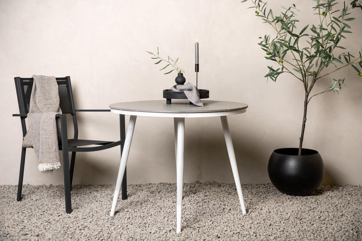 GARTENESSTISCH BREAK Grau 90x90x74 cm - Grau, Kunststoff (90/90/74cm) - FURNLUX