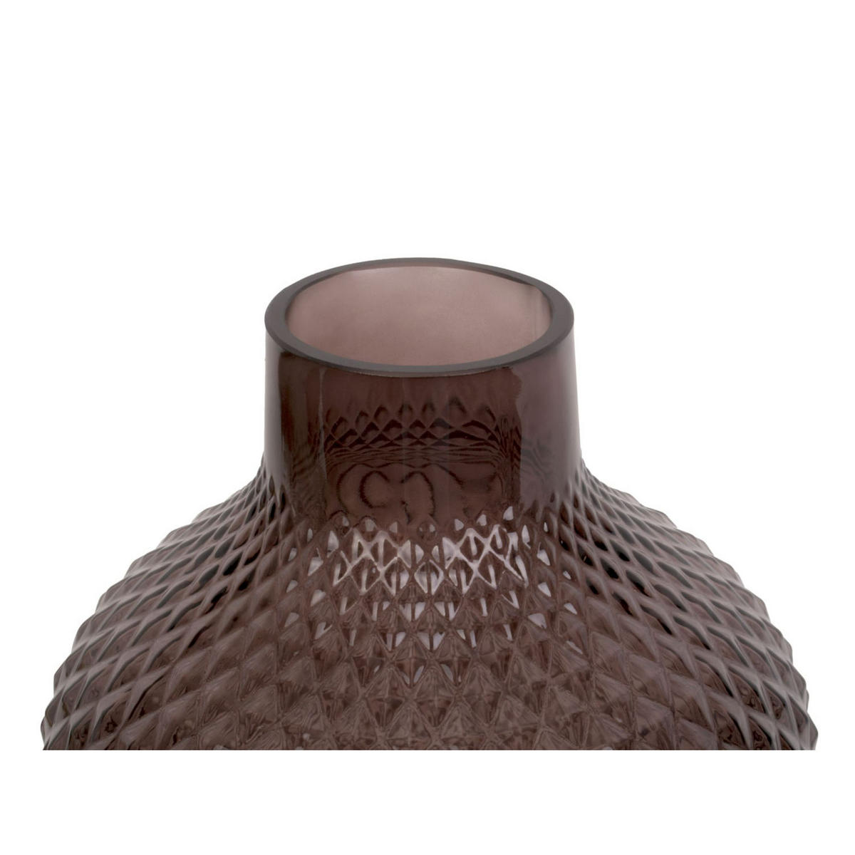 VASE Delight 18/18/20 cm - Braun, Glas (18/20cm) - Present Time