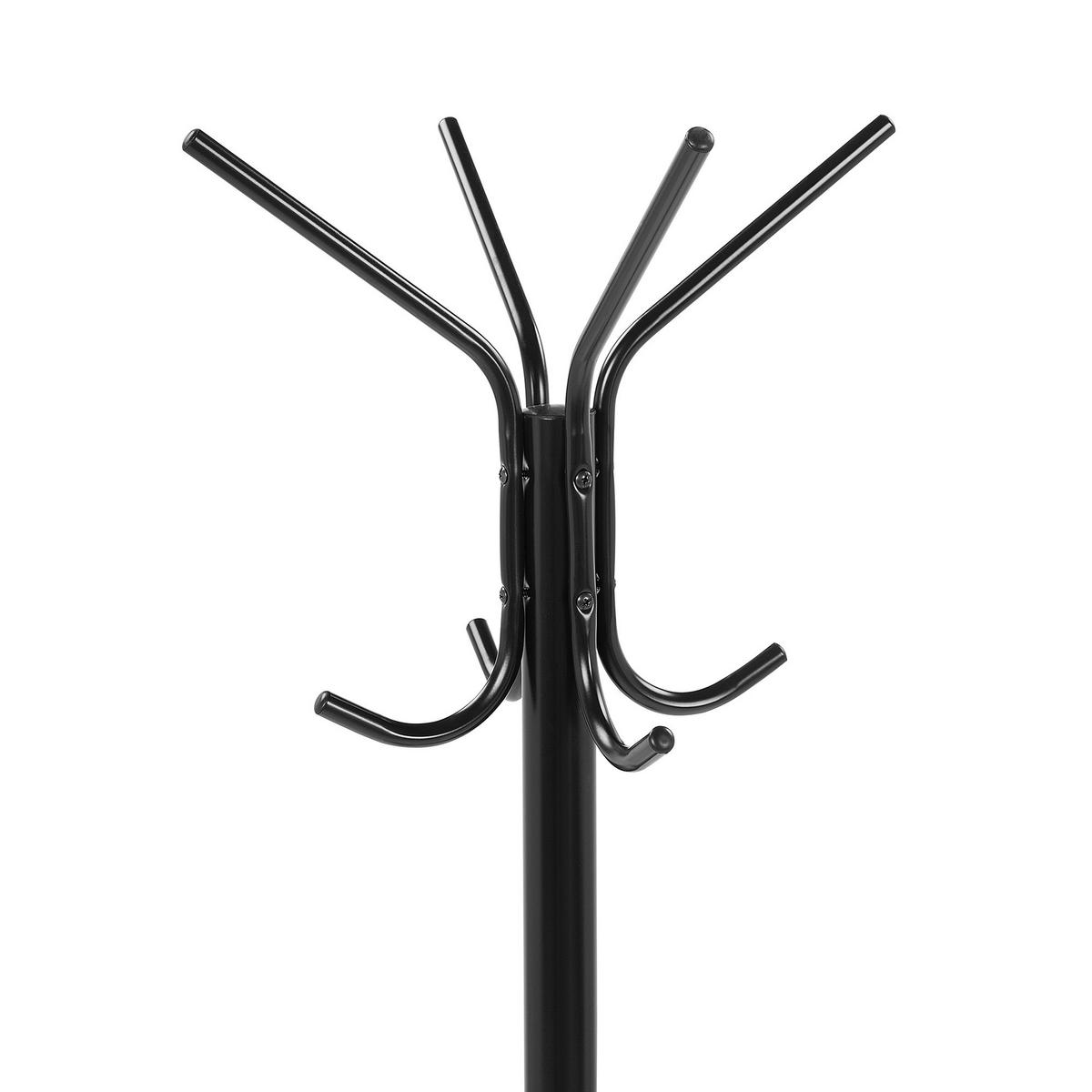 KLEIDERSTÄNDER Metall schwarz 185 cm Claxton - Schwarz, Metall (30/185/30cm) - Beliani