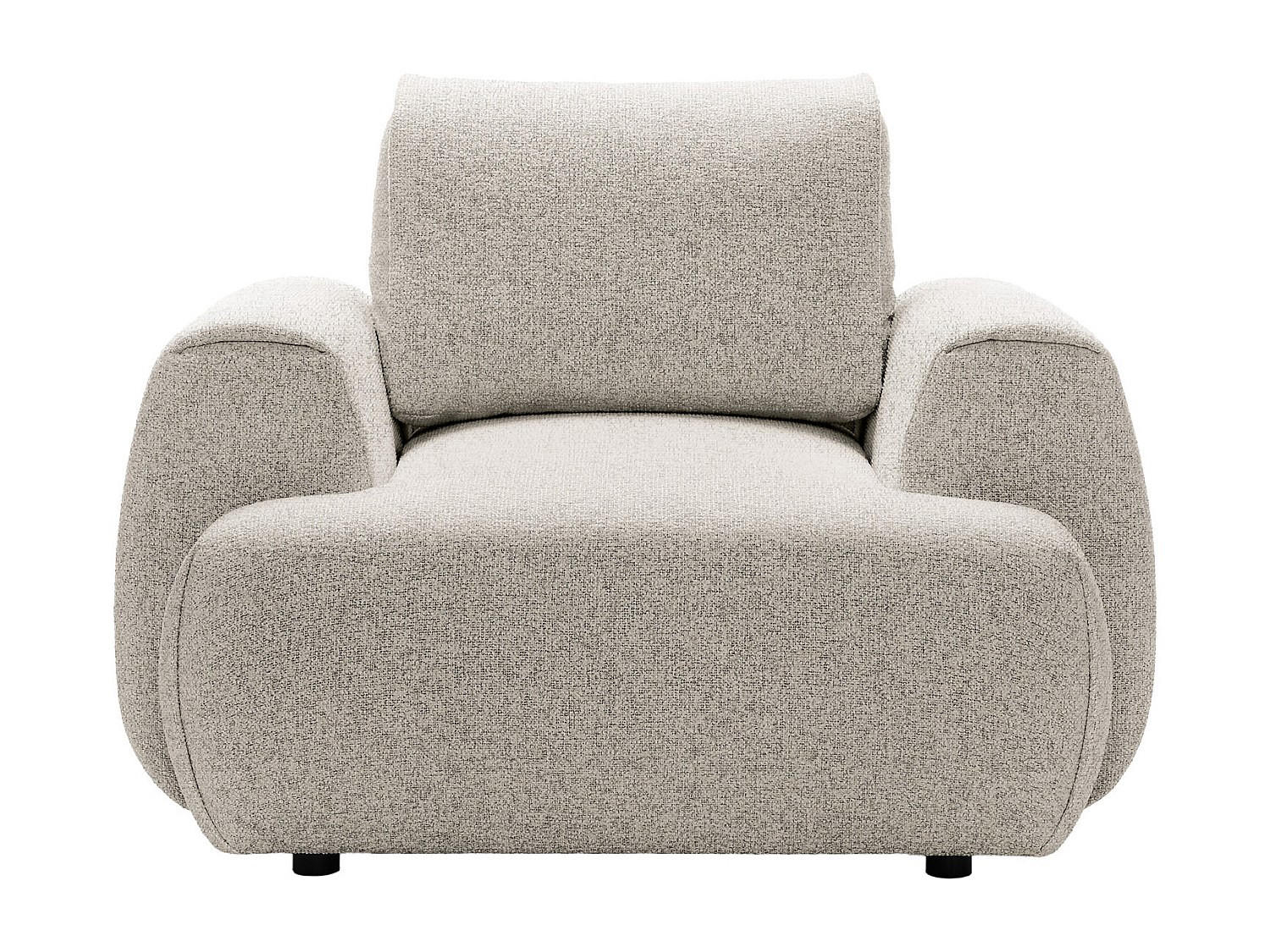 SESSEL mit gerader Rückenlehne - 1 Person - stoff - hellgrau Monelia - Hellgrau, Textil (109/81/85cm) - Vente-Unique