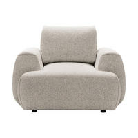 SESSEL mit gerader Rückenlehne - 1 Person - stoff - hellgrau Monelia - Hellgrau, Textil (109/81/85cm) - Vente-Unique