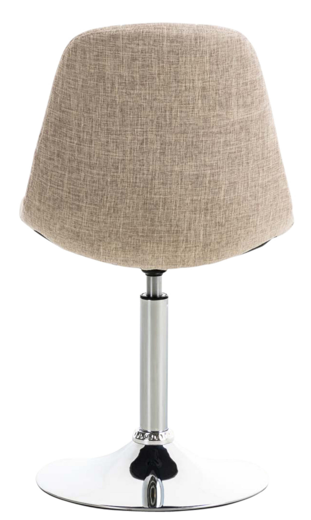 DREHSTUHL 2er Set Stoff creme - Chromfarben/Creme, Textil/Metall (48/84/52cm) - CLP