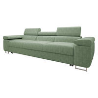 SCHLAFSOFA Torezio 3 Bis Cord - Hellgrün, Holz/Textil (263/90/102cm) - MIRJAN24
