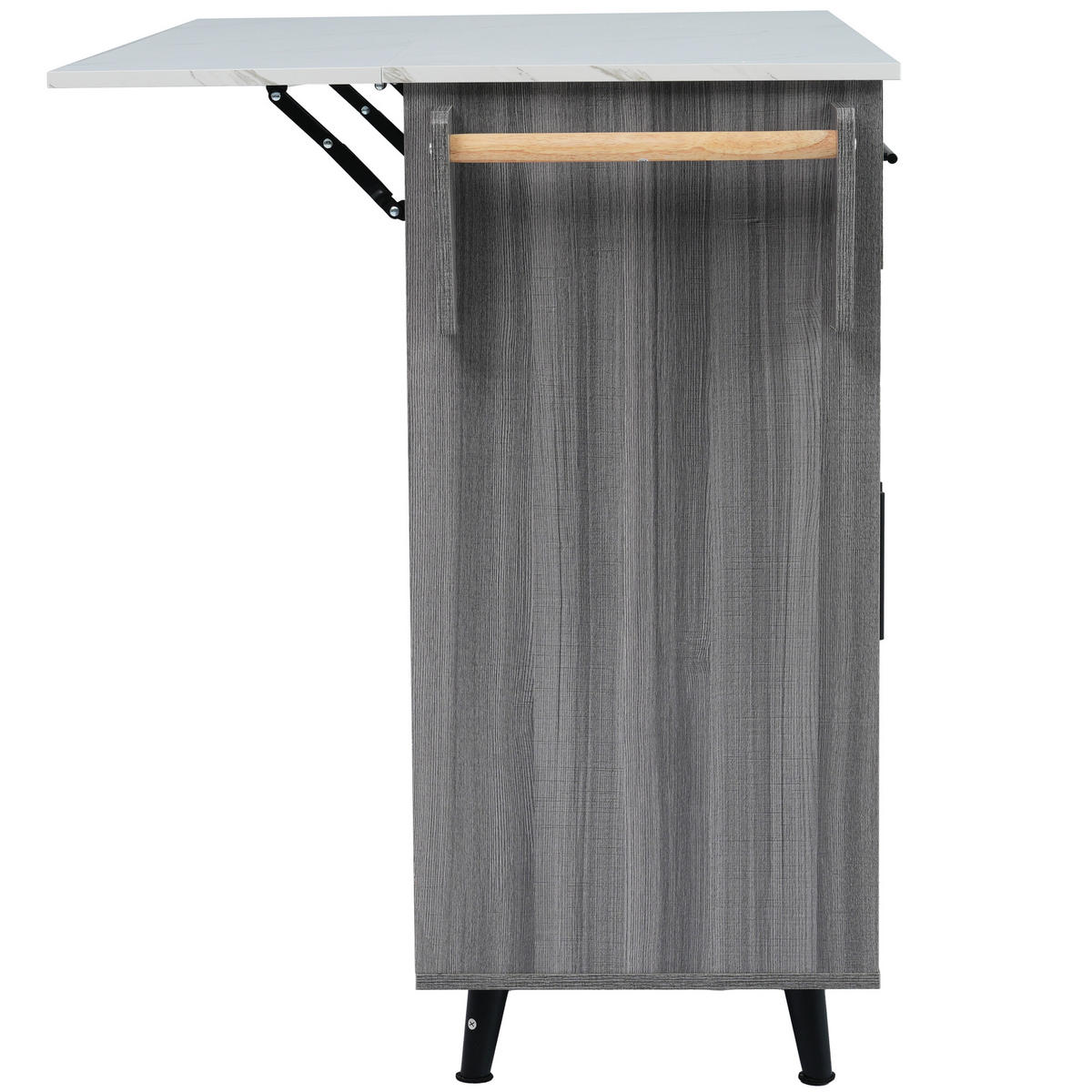 KÜCHENINSEL Grau-Weiß 129/46/92 cm - Grau, Holzwerkstoff (129/91.5/46cm) - PANGIVO