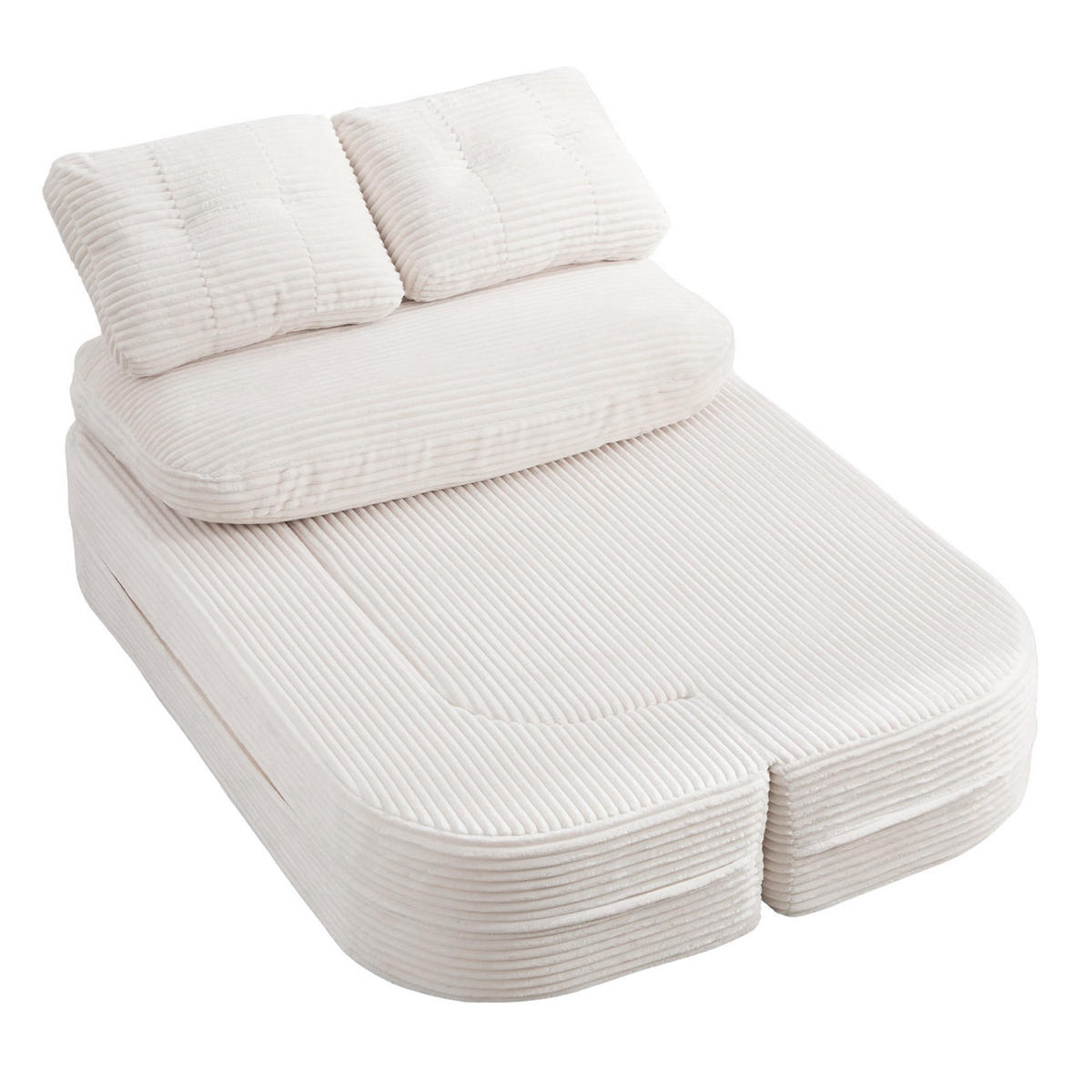 SCHLAFSOFA 2-in-1 Cordstoff Liegefunktion - Beige, Textil (165/61/97cm) - Urban Meuble
