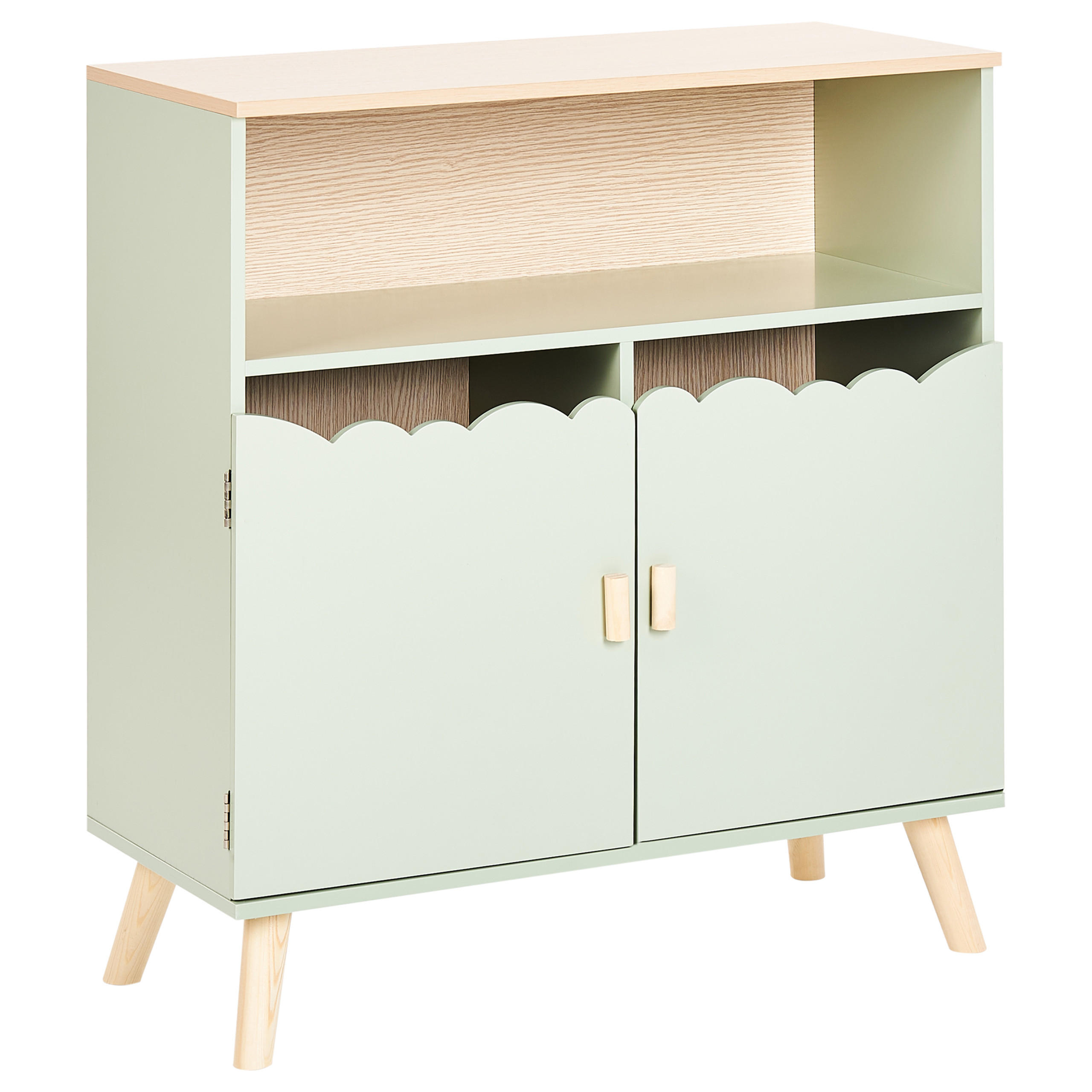 SKŘÍŇ Světle zelená Lackey - světle zelená, kompozitní dřevo (70/74/30cm) - Beliani