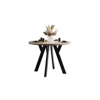 ESSTISCH VOLTA MATT 100/100/72,5 cm Tischplatte: Kaschmir matt; Gestell: Schwarz - Kaschmir/Schwarz, Holzwerkstoff/Metall (100/100/72.5cm) - Lookway