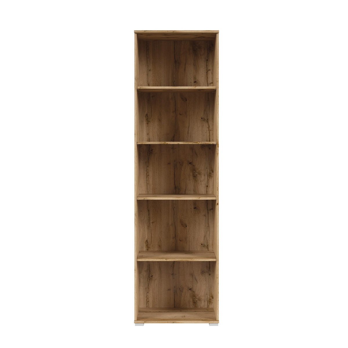 BÜCHERREGAL Selma Weiß und Holz - Weiß, Holzwerkstoff (56/195/41cm) - Petits-meubles