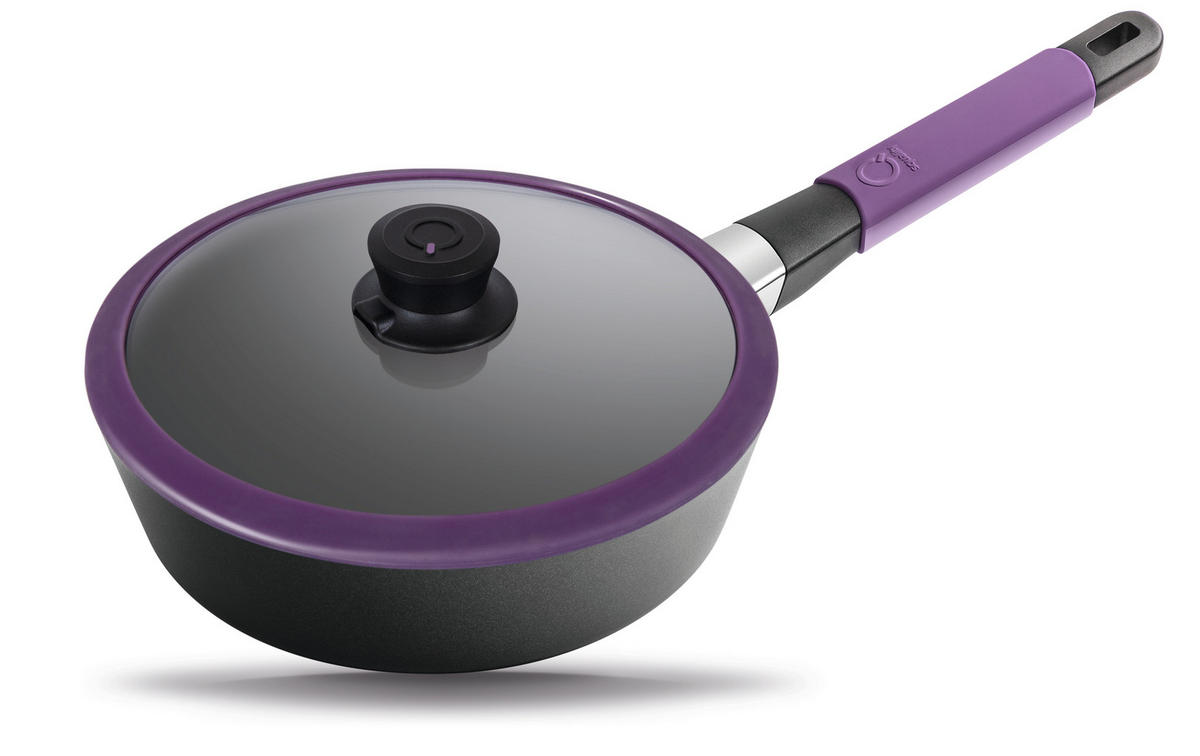 HOCHRANDPFANNE INDUKTION ⌀24cm - AUBERGINE - Aubergine, Kunststoff/Metall (24cm) - Gastrolux