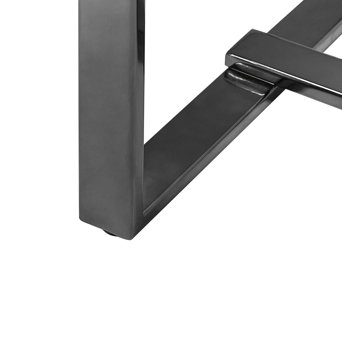 KONSOLENTISCH Marmor Optik weiß/silber Plano - Silberfarben/Weiß, Glas (40/120/77cm) - Beliani