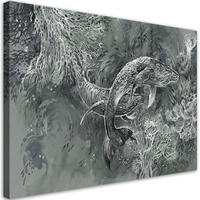 WANDBILD ein paar wale von humbacks - Grau, Textil (60/40cm) - Feeby