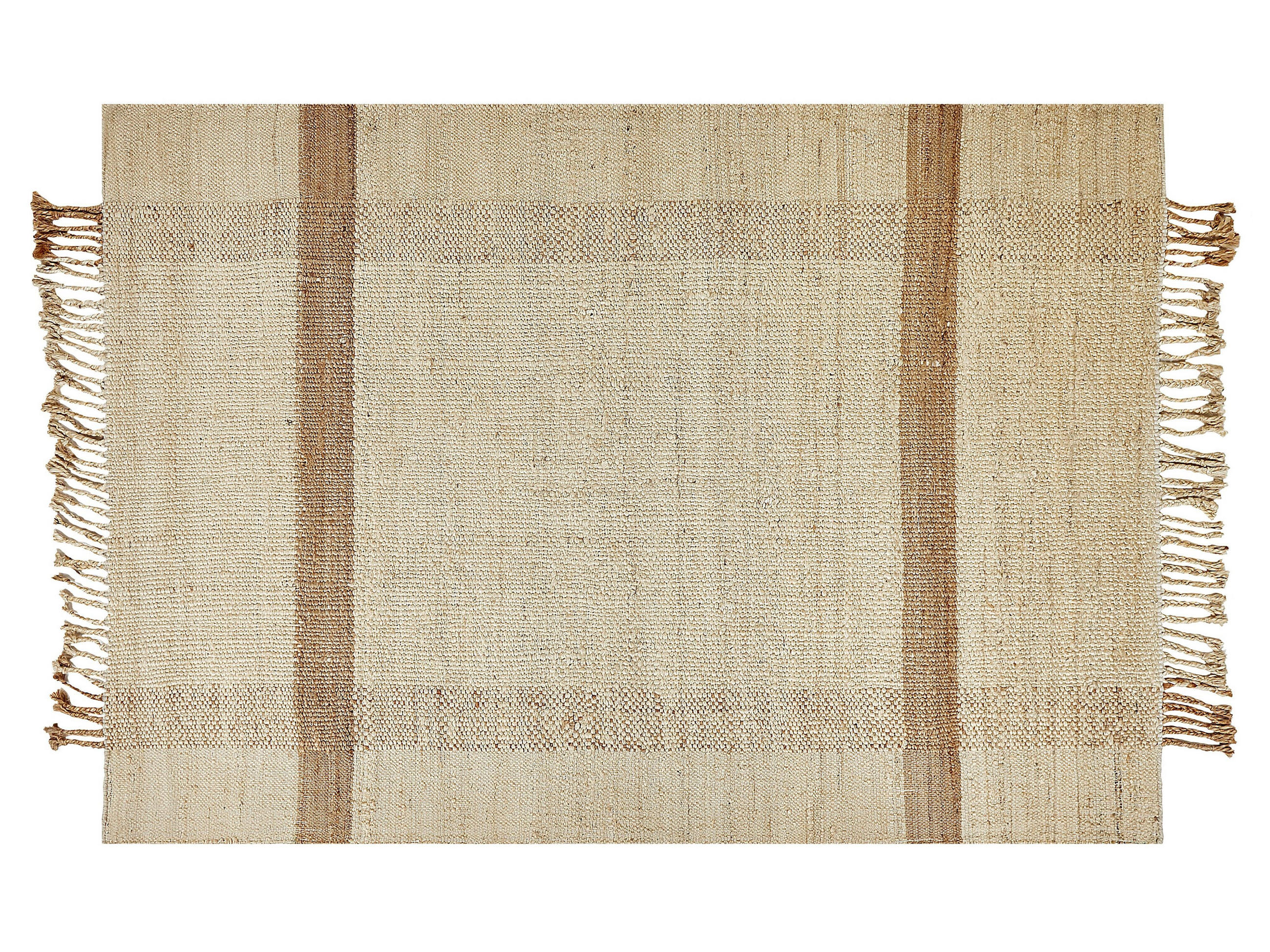 TEPPICH geflochten Yelmez 200/140 cm - Beige, Naturmaterialien (140/200cm) - Beliani