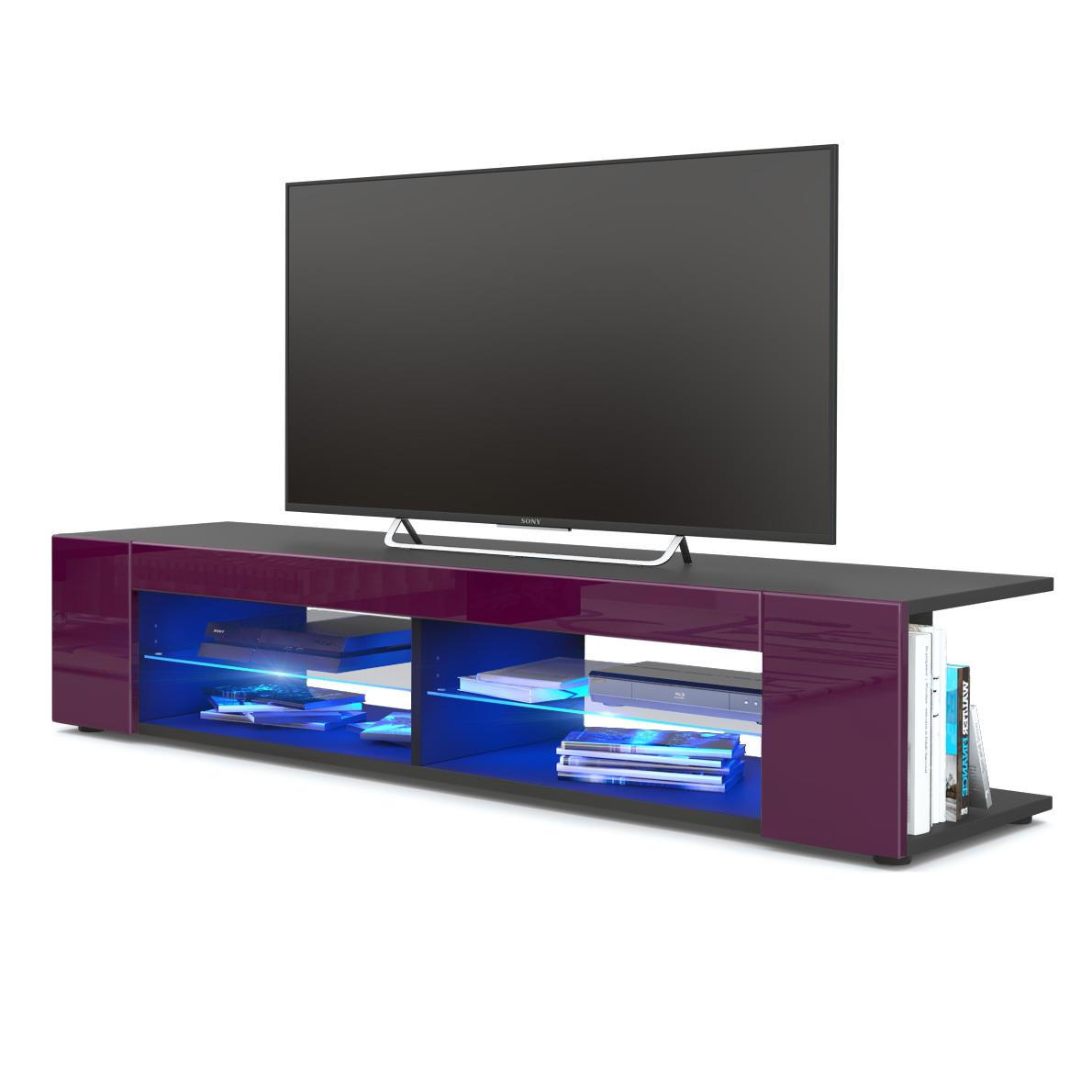 Vladon Lowboard Brombeere 134.5x30.5x38.5 cm