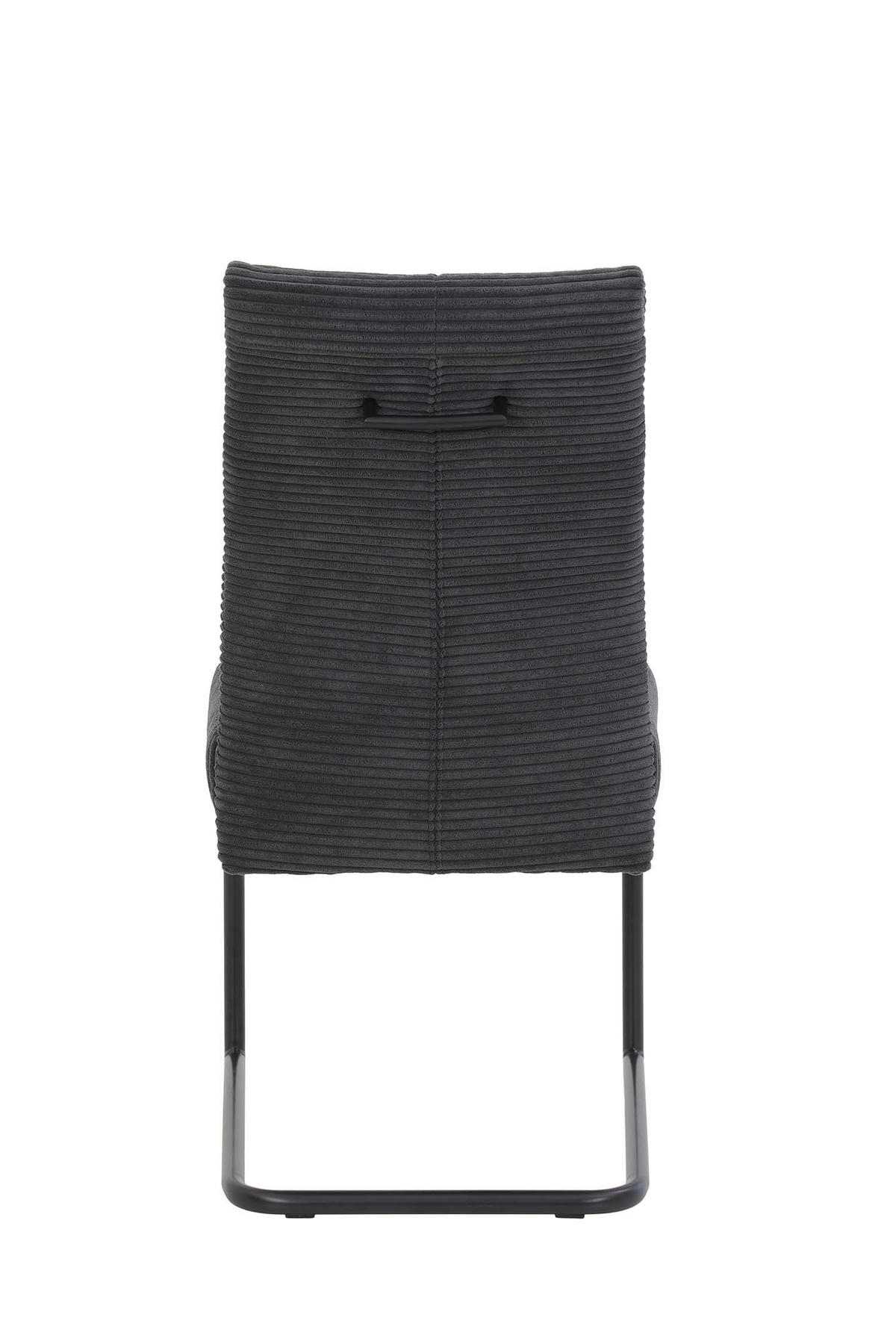 SCHWINGSTUHL 4 Stück Dagmar - Cordstoff Anthrazit - Anthrazit/Schwarz, Textil/Metall (50/99/65cm)