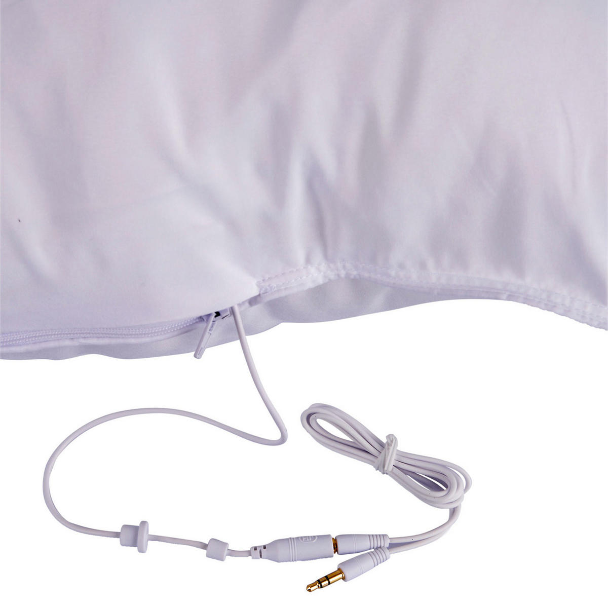 MUSIK-KISSEN mit Lautsprecher, Super-Mikrofaser 65/65 cm - Weiß, Textil (65/65cm) - Homescapes
