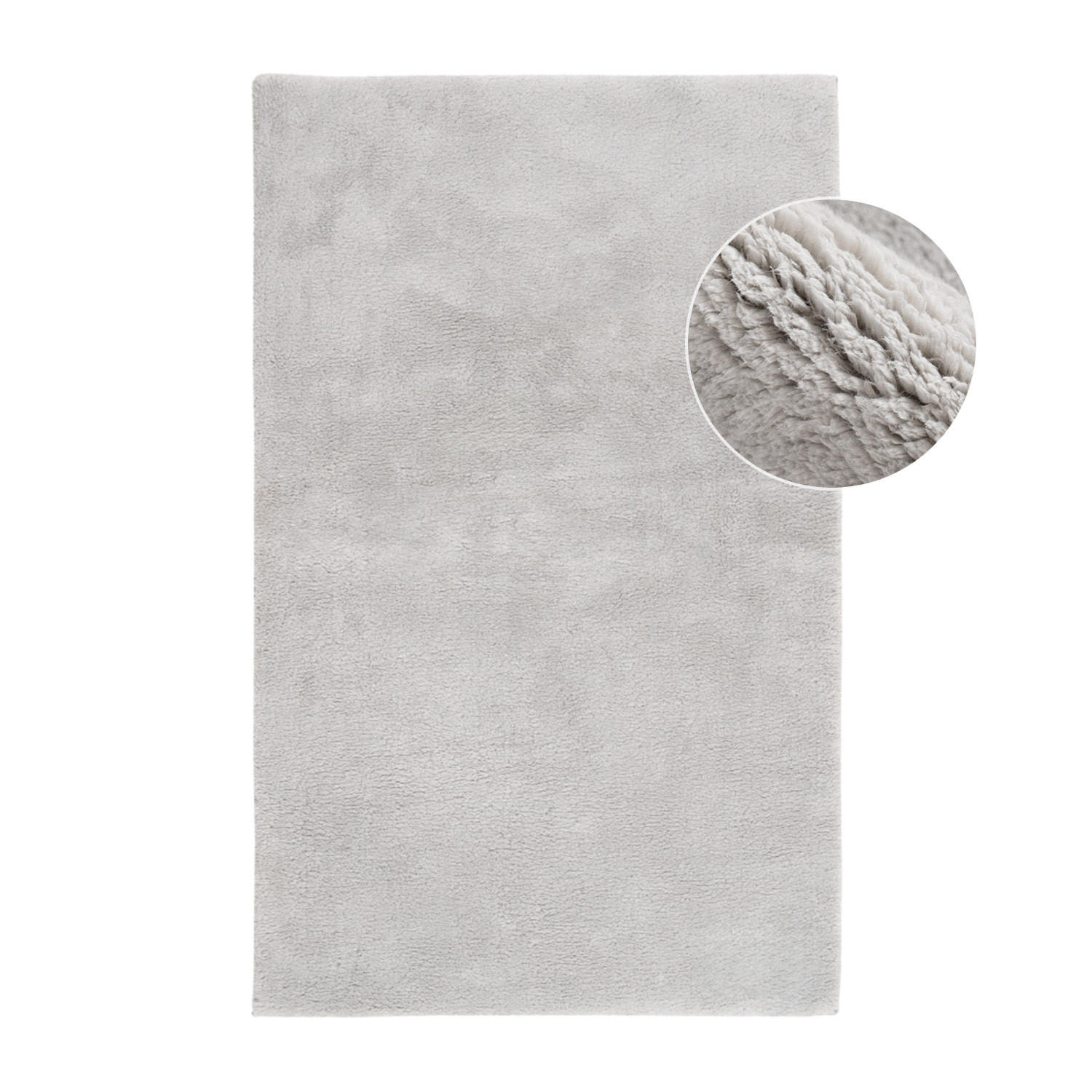 BADTEPPICH Waschbar Pure 500 Grau 40x60 cm - Grau, Textil (40/60cm) - carpet city