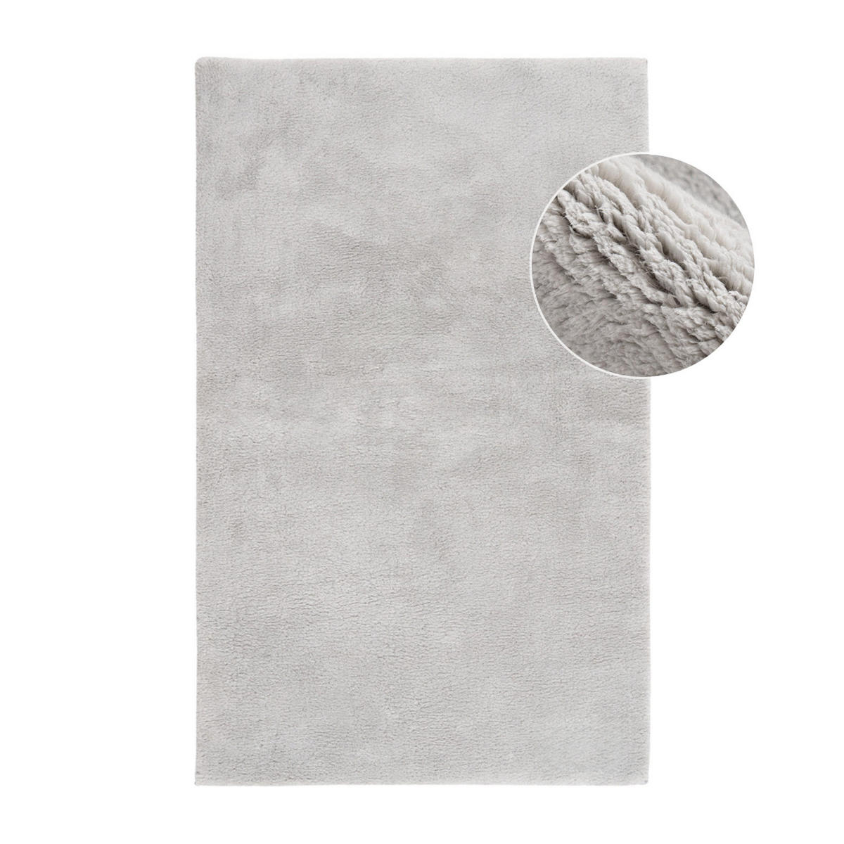 BADTEPPICH Waschbar Pure 500 Grau 40x60 cm - Grau, Textil (40/60cm) - carpet city