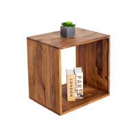 BEISTELLTISCH MAKASSAR Sheesham Natur 45 cm - Braun, Holz (33/43/43cm) - riess-ambiente