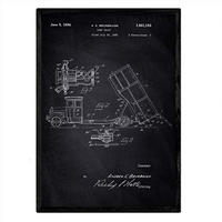 POSTER Abfall-Lkw Patent 2 A3 Rahmenlos - Klar, Papier (29.7/5/42cm) - Nacnic