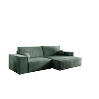 ECKSOFA Corunia Xs - Grün, Holzwerkstoff/Textil (255/148cm) - Fun Möbel