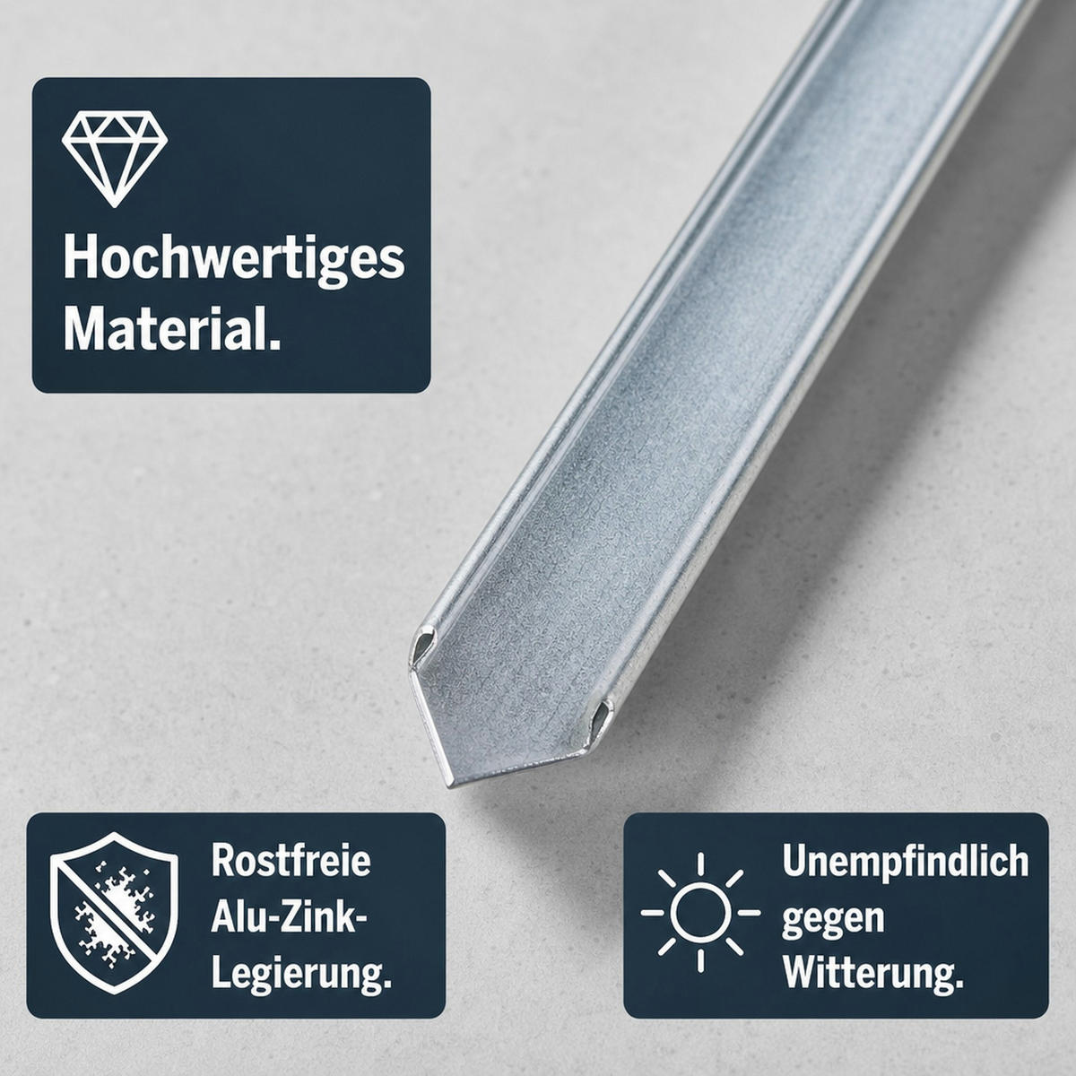 ERDANKER für schmale Rasenkanten und Rasenkantenband 40 x 2,6 0,2 cm | Bodenanker Erdnägel - Zinkfarben, Metall (40/1cm) - Green-Split