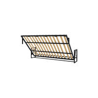 WANDBETT Morphy Classik Modulares SizeFlex- und TypeFlex-System - 190x140 Horizontal - Schwarz, Holz/Metall (190/140cm) - WallBedKing