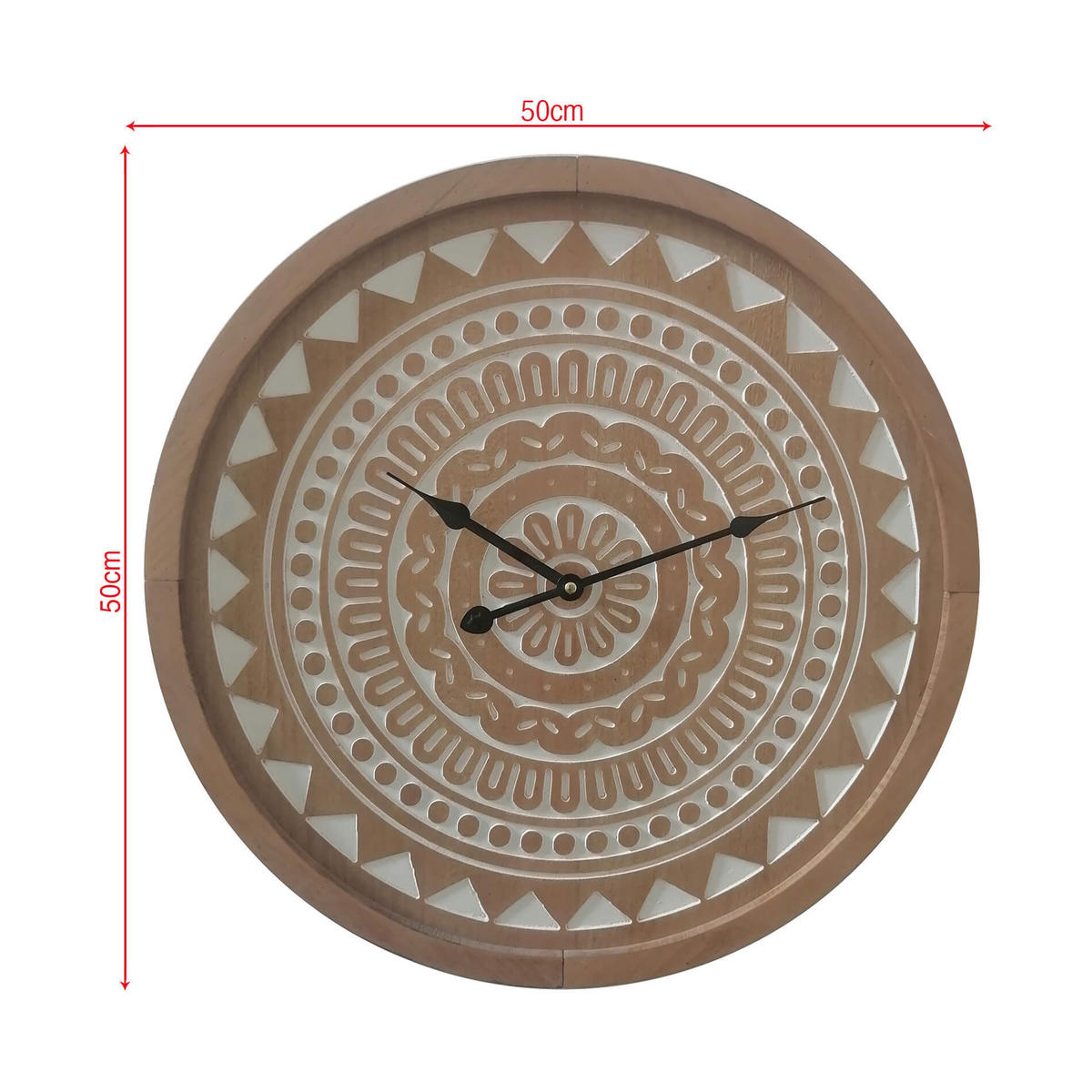 WANDUHR Braun 50/5/50 cm - Braun, Holzwerkstoff (50/50/5cm) - Mobili Rebecca