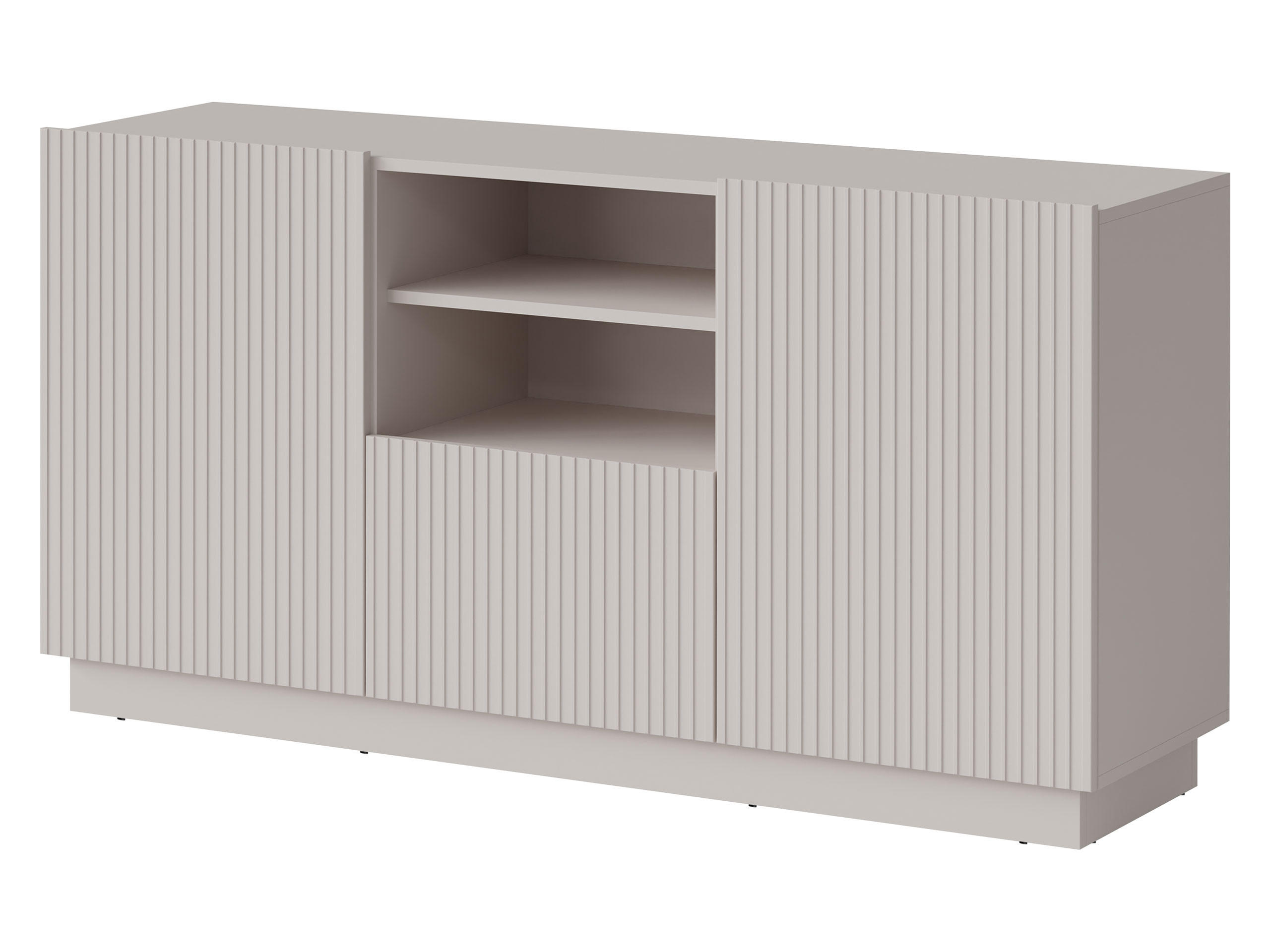 KOMMODE Liverti 150 2D1SZ - Kaschmir/Schwarz, Holzwerkstoff/Kunststoff (150/78/42cm) - MIRJAN24