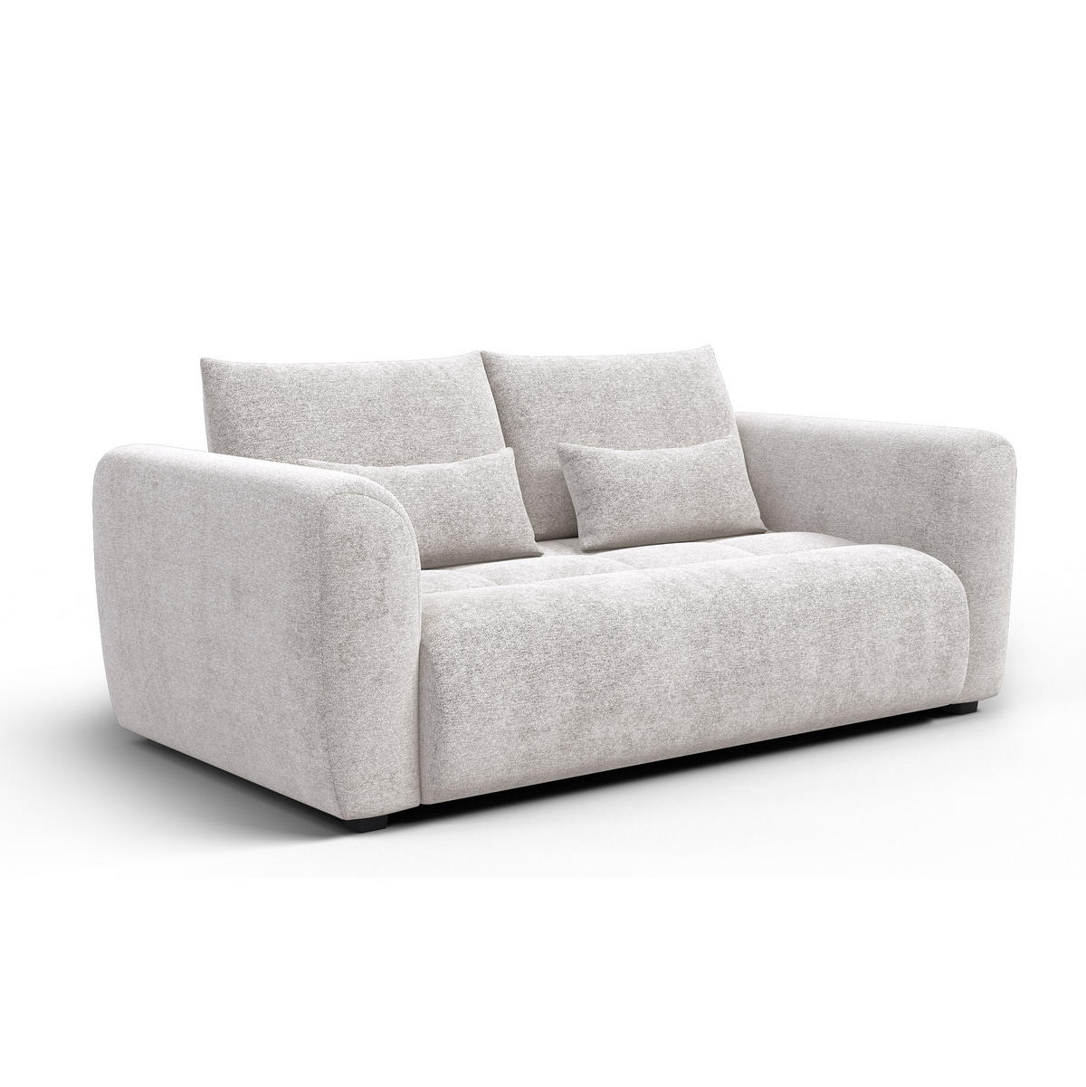 SOFA SORENO 3-Sitzer, ecru - Ecru/Schwarz, Holz/Textil (214/94/114cm) - Courtois Laville