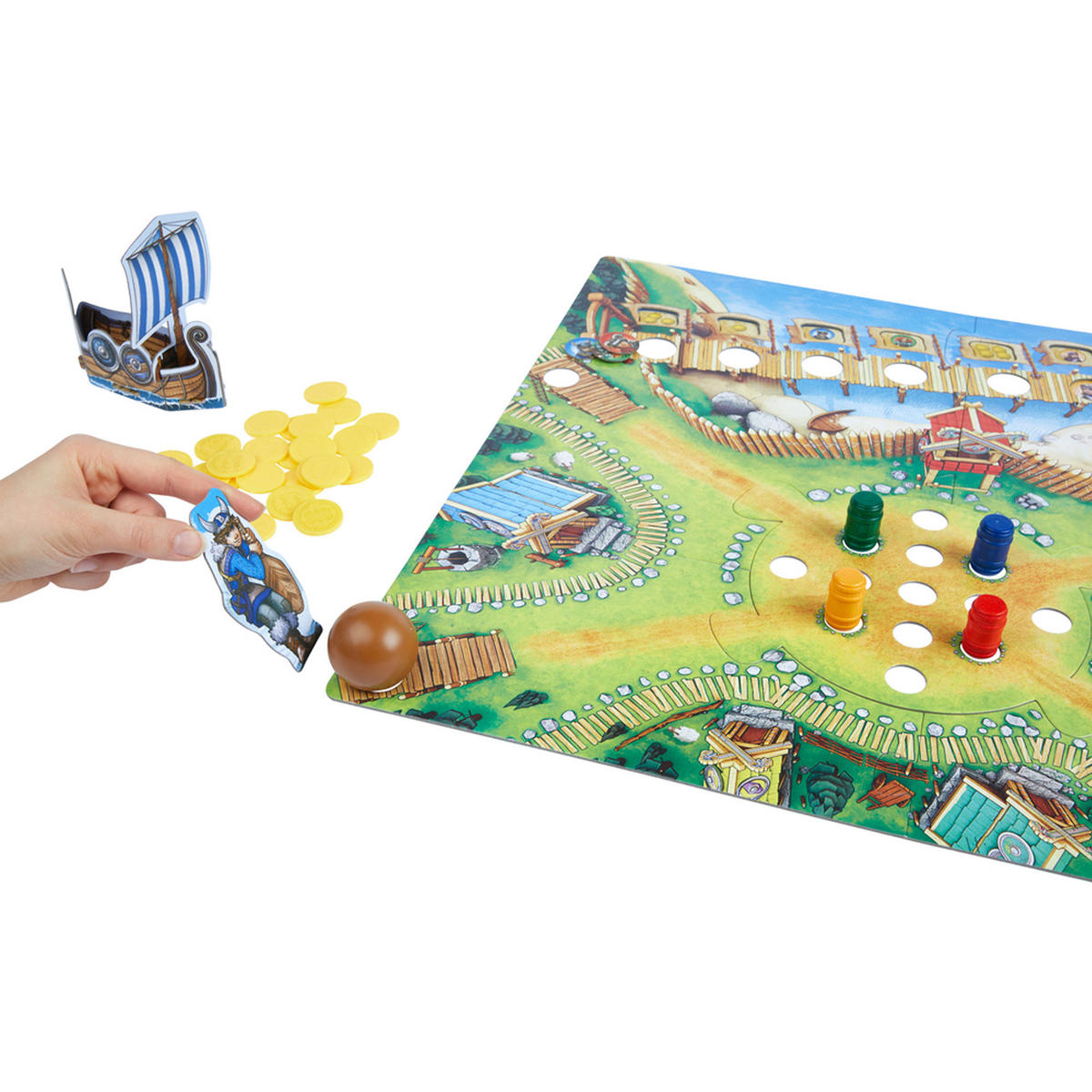 BRETTSPIEL Tal der Wikinger - Multicolor, Naturmaterialien (22/31cm)