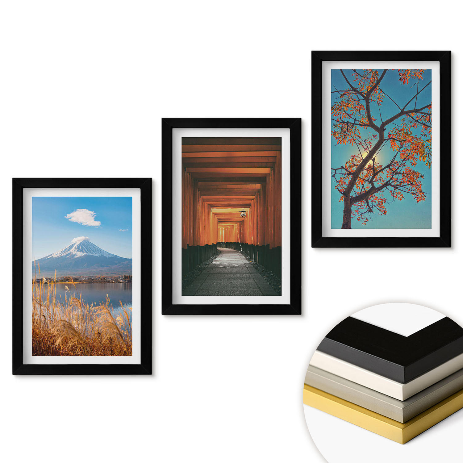ArtPrintCave Wandbilder Schwarz 20x30 cm
