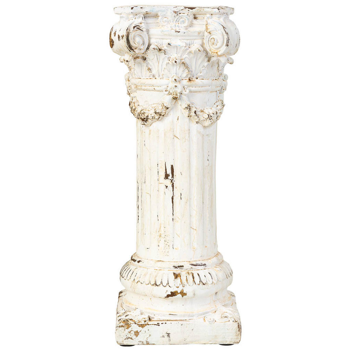 SÄULE 12x12x32cm - Weiß, Stein (12/31.5/12cm) - Wanderlust