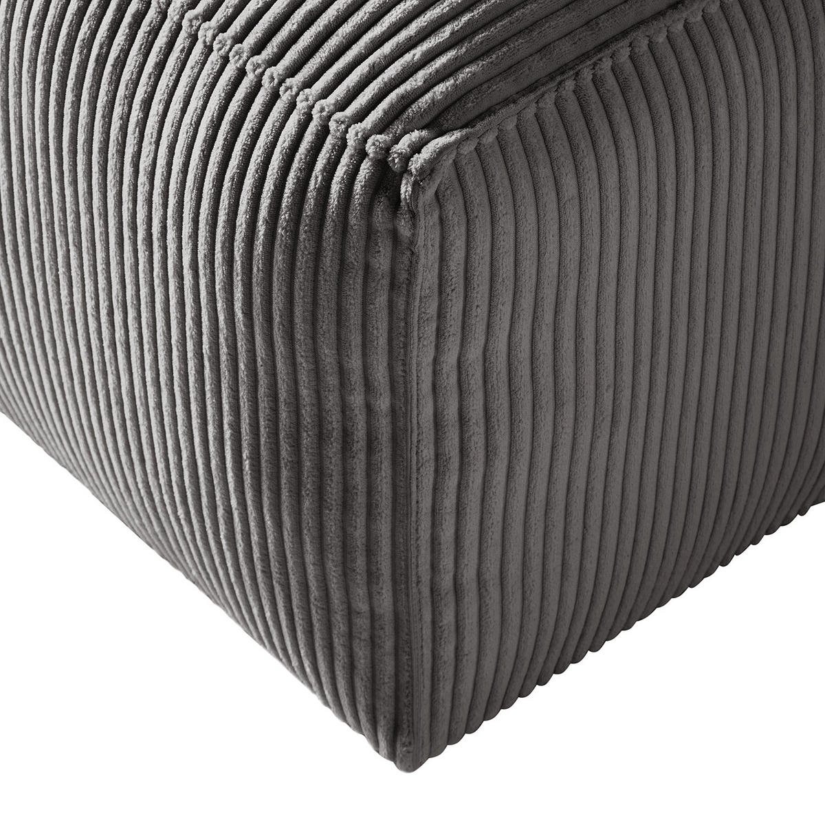 POLSTERHOCKER - Schwarz/Grau, Kunststoff/Textil (92/42/92cm) - home24