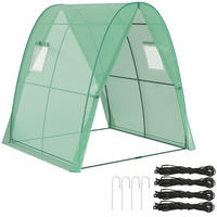GEWÄCHSHAUS, 180L x 180B x 200H cm - Grün, Kunststoff/Metall (180/200/180cm) - Outsunny