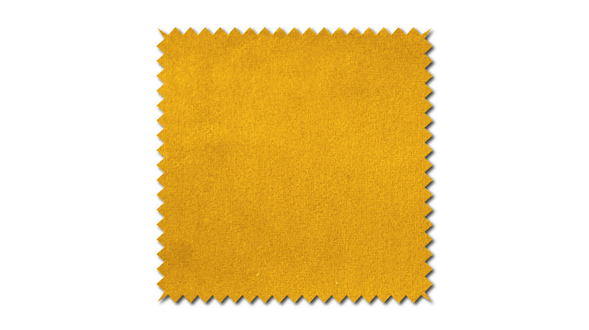 SESSEL MIT HOCKER LOTTE Gelb Velvet - Currygelb/Schwarz, Textil (79/117/82cm) - KAWOLA