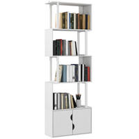 REGAL DE-15537 5 Ebenen + Doppeltürschrank Weiß - Weiß, Holzwerkstoff (23.8/179.2/60cm) - ComfortXL