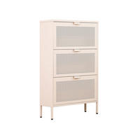 SCHUHSCHRANK 3 Türen Beige 80/26/125 - Beige, Metall (80/125/26cm) - Mobili Rebecca