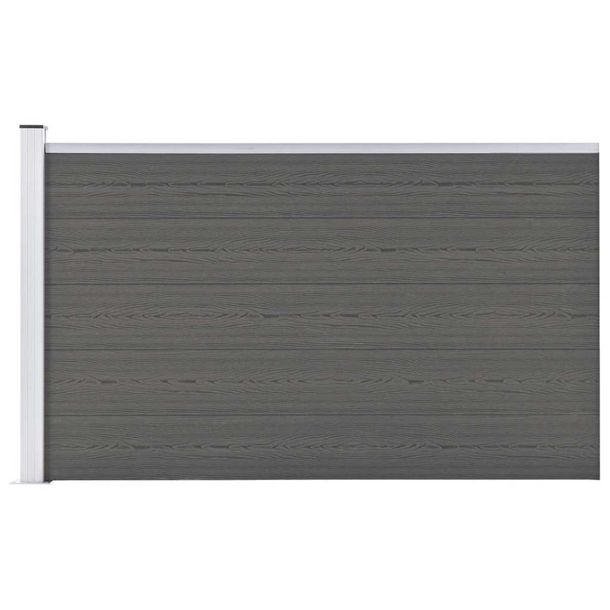 GARTENZAUN Wpc 175/105 Cm Grau - Grau, Holzwerkstoff (175/105cm) - vidaXL