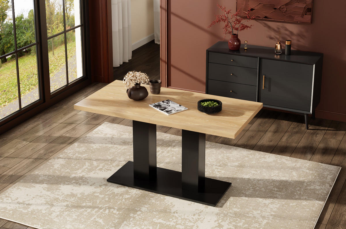 ESSTISCH 140/180/70 cm Naturfarben aus MDF mit Ausziehfunktion - Weiß, Holzwerkstoff (180/70/75cm) - OKMYHOME