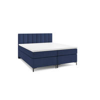 BOXBETT CHESTER 120 x 200 Dunkelblau - Dunkelblau, Textil/Metall (120/200cm) - VLR BEDS