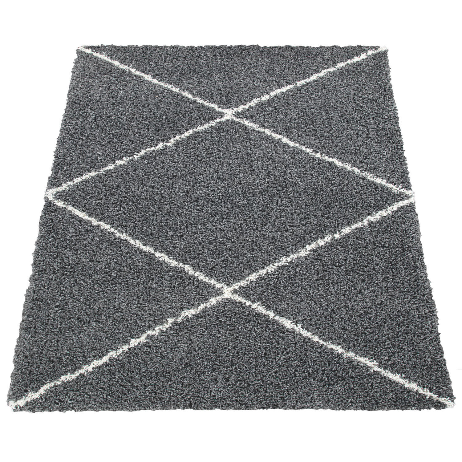 HOCHFLORTEPPICH 120/170 cm Kalmar 442 - Anthrazit, Textil (120/170cm) - Paco Home