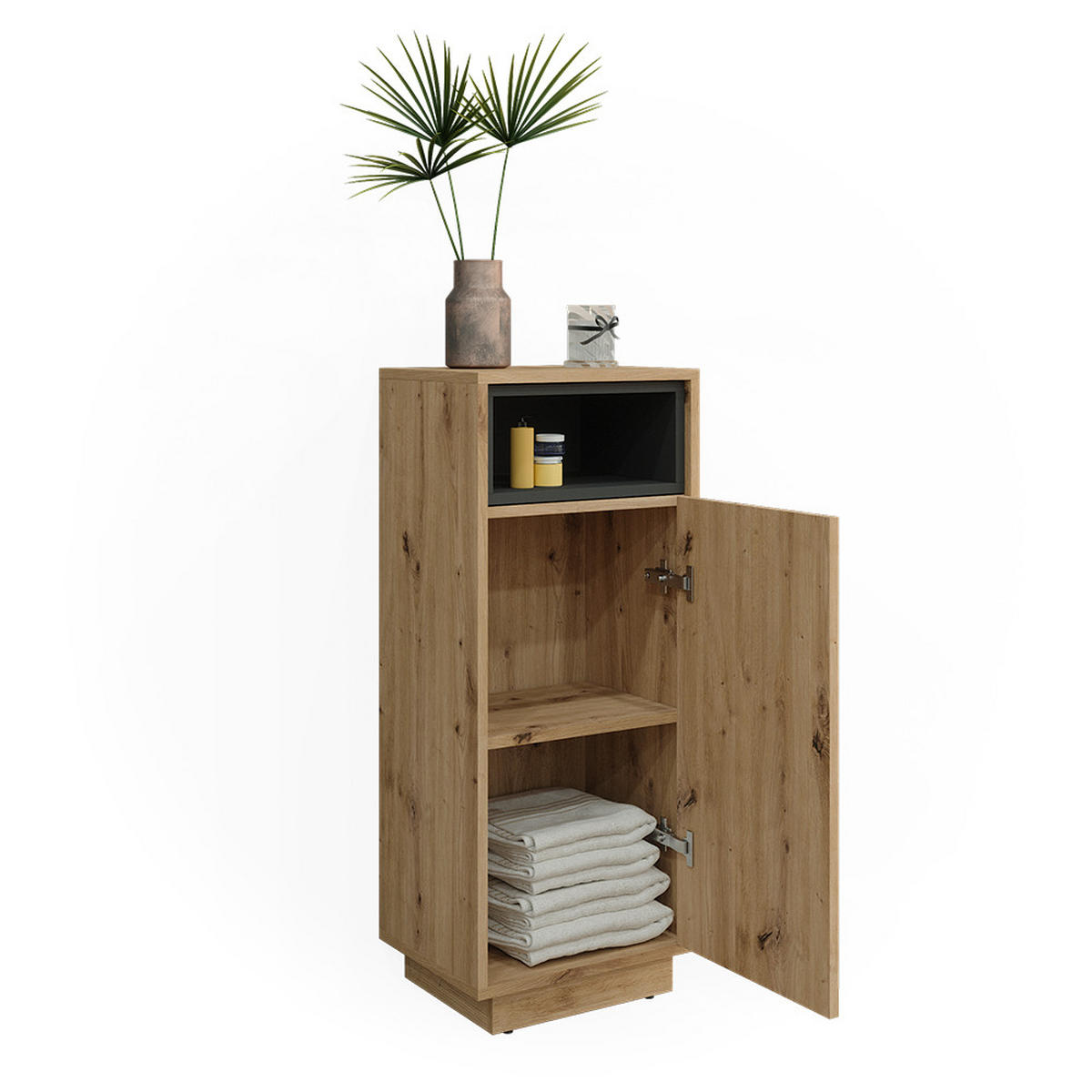 MIDISCHRANK Beatrice Artisan-Eiche 38 x 93 cm - Eiche Artisan, Holzwerkstoff (30/93/38cm) - Vicco