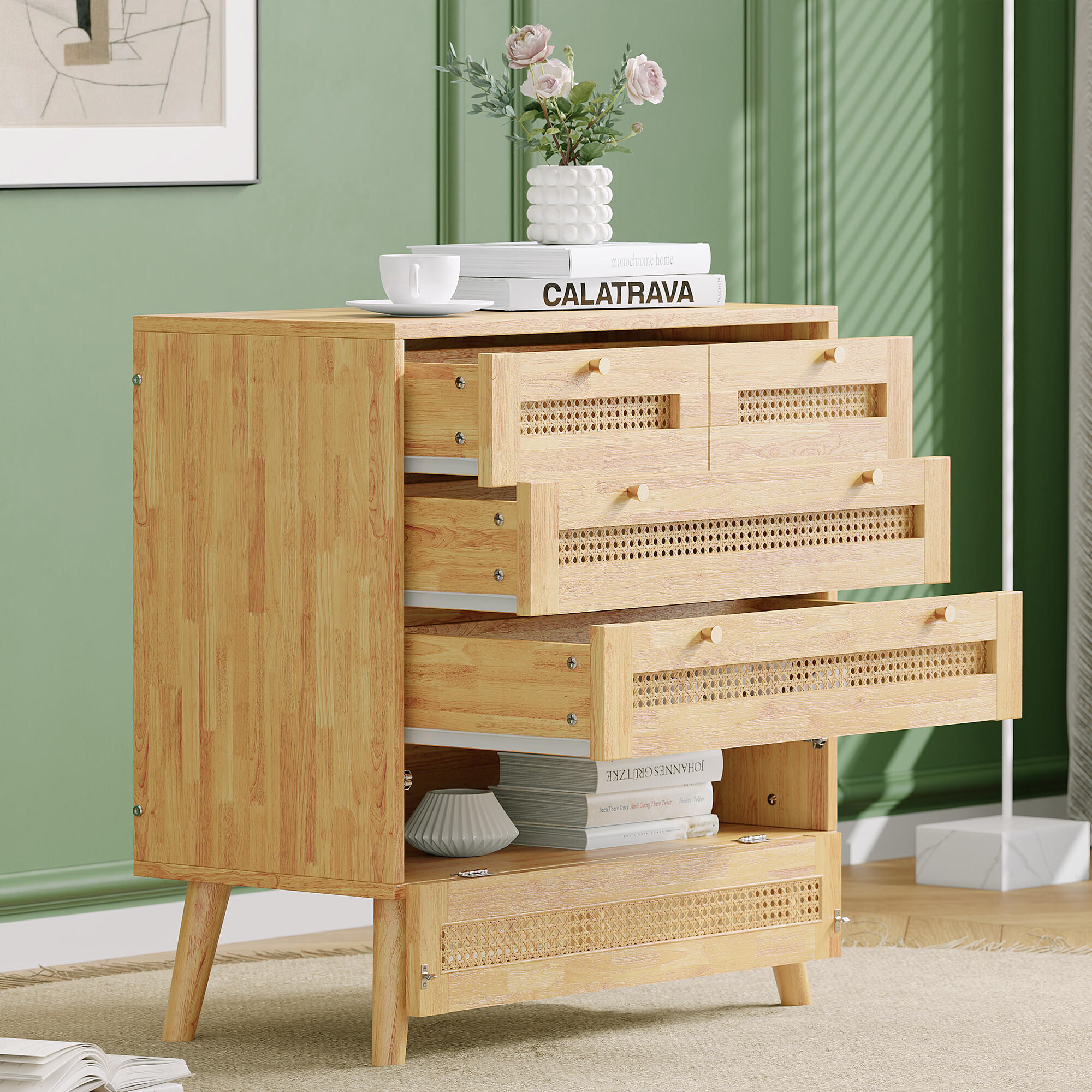 Thumbnail - Urban Meuble Kommode, Braun, Holzwerkstoff, Rechteckig, 40x83x80 cm, Wohnzimmer, Kommoden & Sideboards, Kommoden