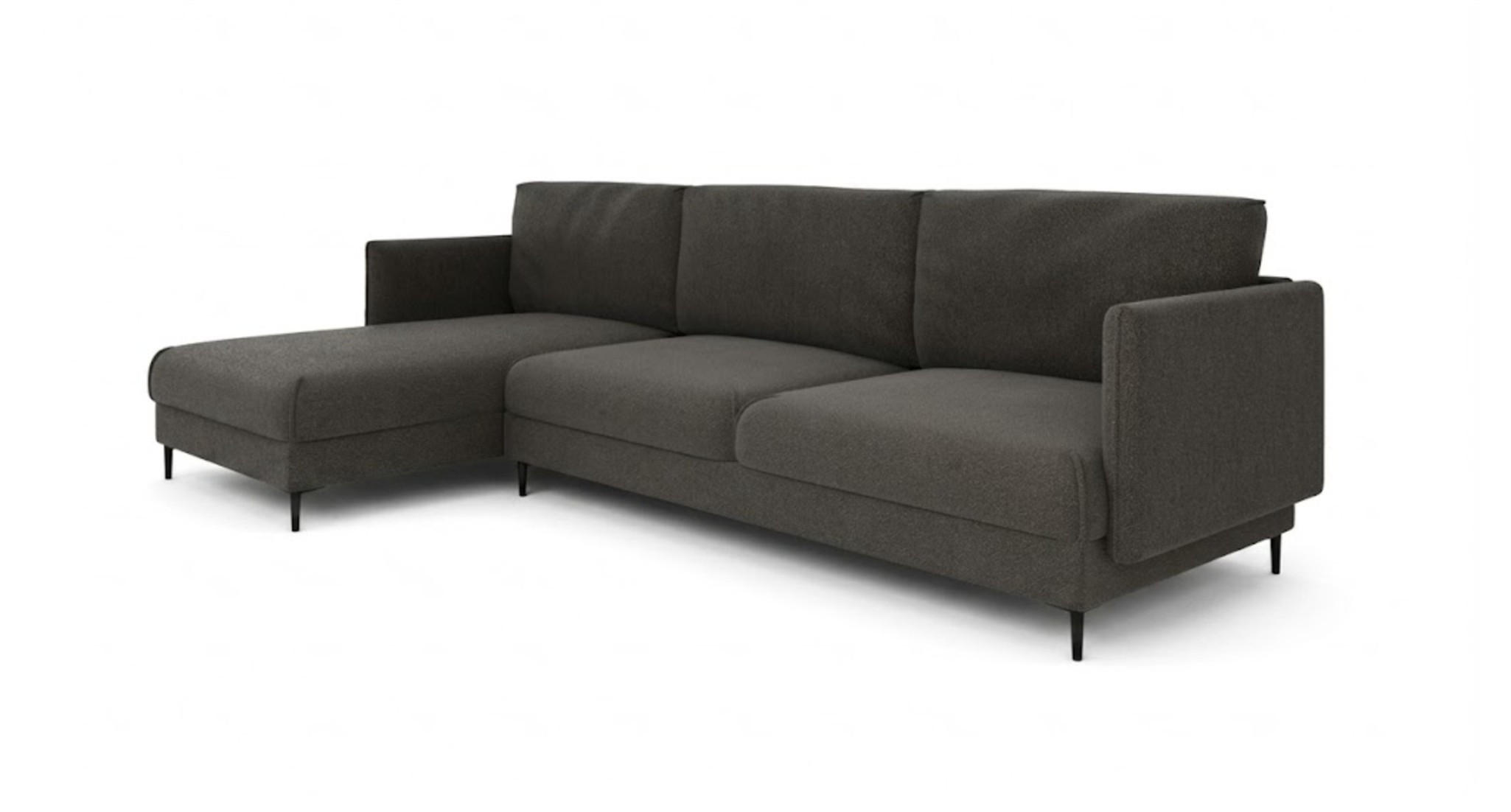 ECKSOFA Helmer Max In Stoff Baloo - Anthrazit, Holzwerkstoff/Textil (164/323cm) - Fun Möbel