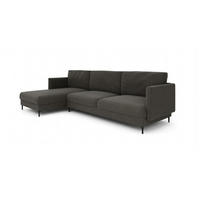ECKSOFA Helmer Max In Stoff Baloo - Anthrazit, Holzwerkstoff/Textil (164/323cm) - Fun Möbel