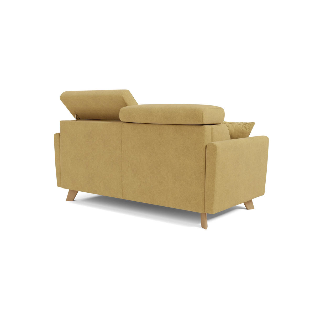 SCHLAFSOFA Francy - Gelb, Metall (160/92/97cm) - Divani.store