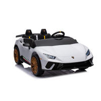 KINDER ELEKTROAUTO Lamborghini Huracan Spider weiß Allradantrieb, EVA-Reifen, Kunstledersitz, lizenziert, Zweisitzer - Weiß, Kunststoff (133/88/50cm) - Es-Toys