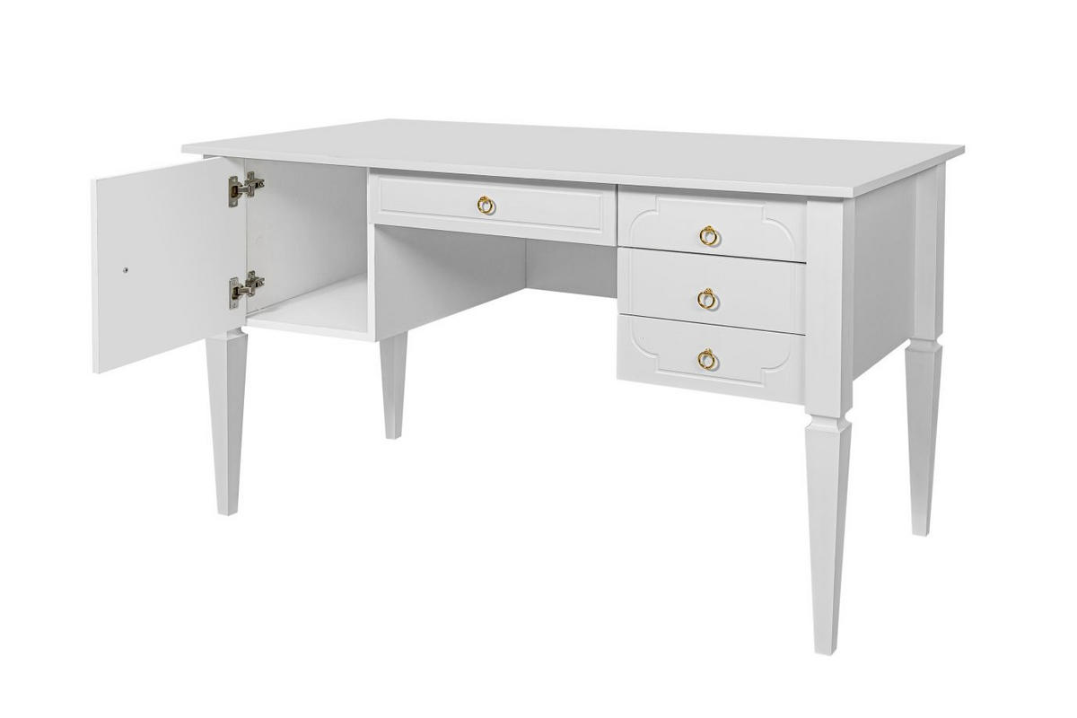 KINDERSCHREIBTISCH Royal - Weiß, Holzwerkstoff (132/78/60cm) - RAUMHIRSCH FURNITURE